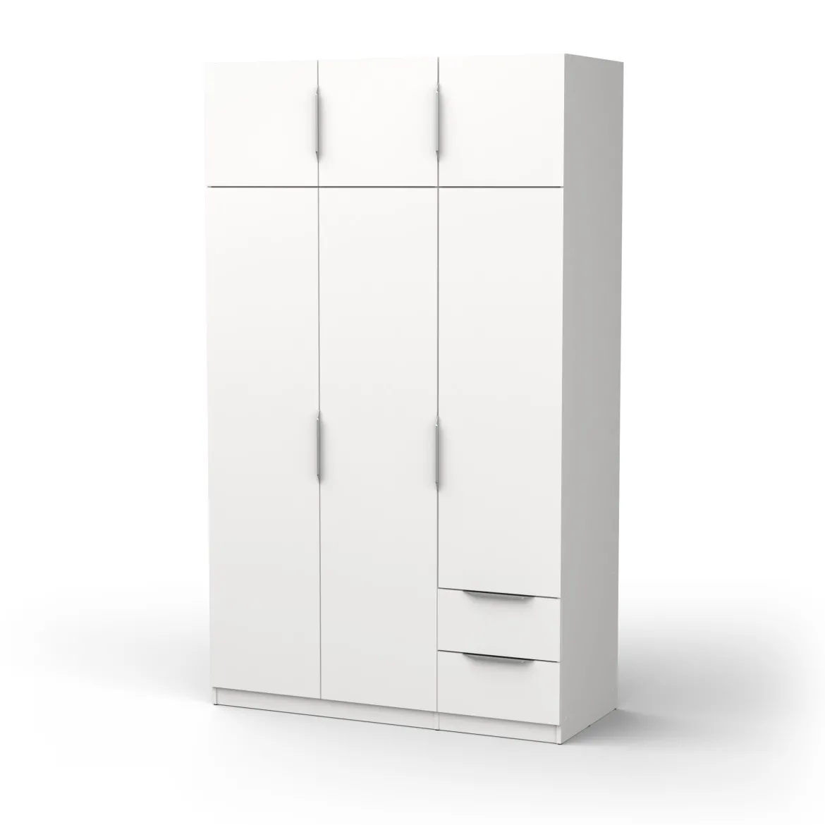 GHOST ARMOIRE 6 PORTES 2 TIROIRS BLANC MAT