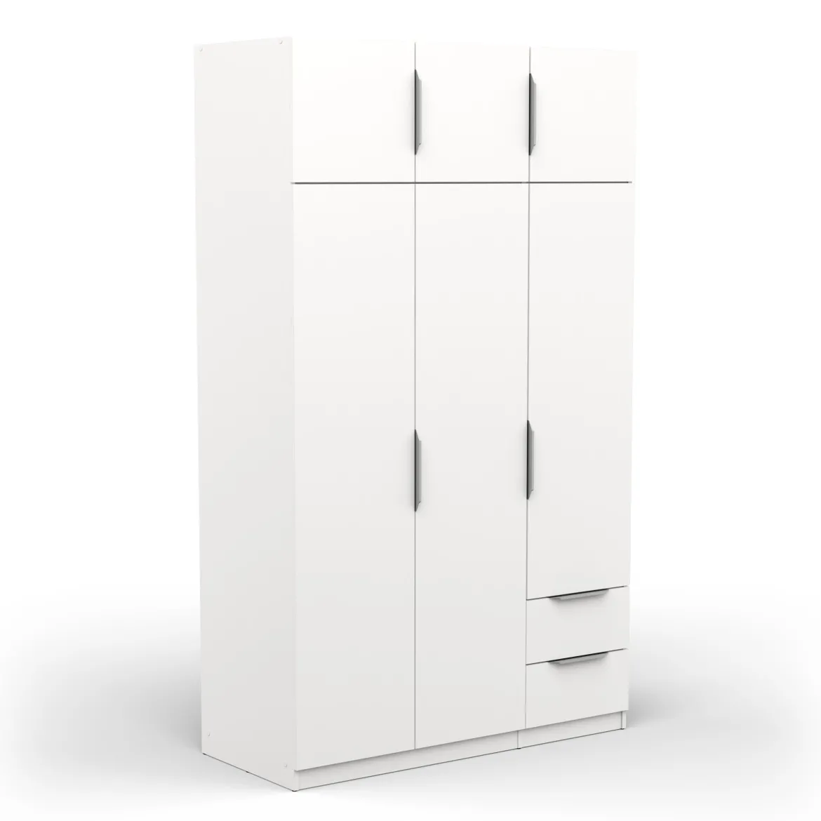 GHOST ARMOIRE 6 PORTES 2 TIROIRS BLANC MAT