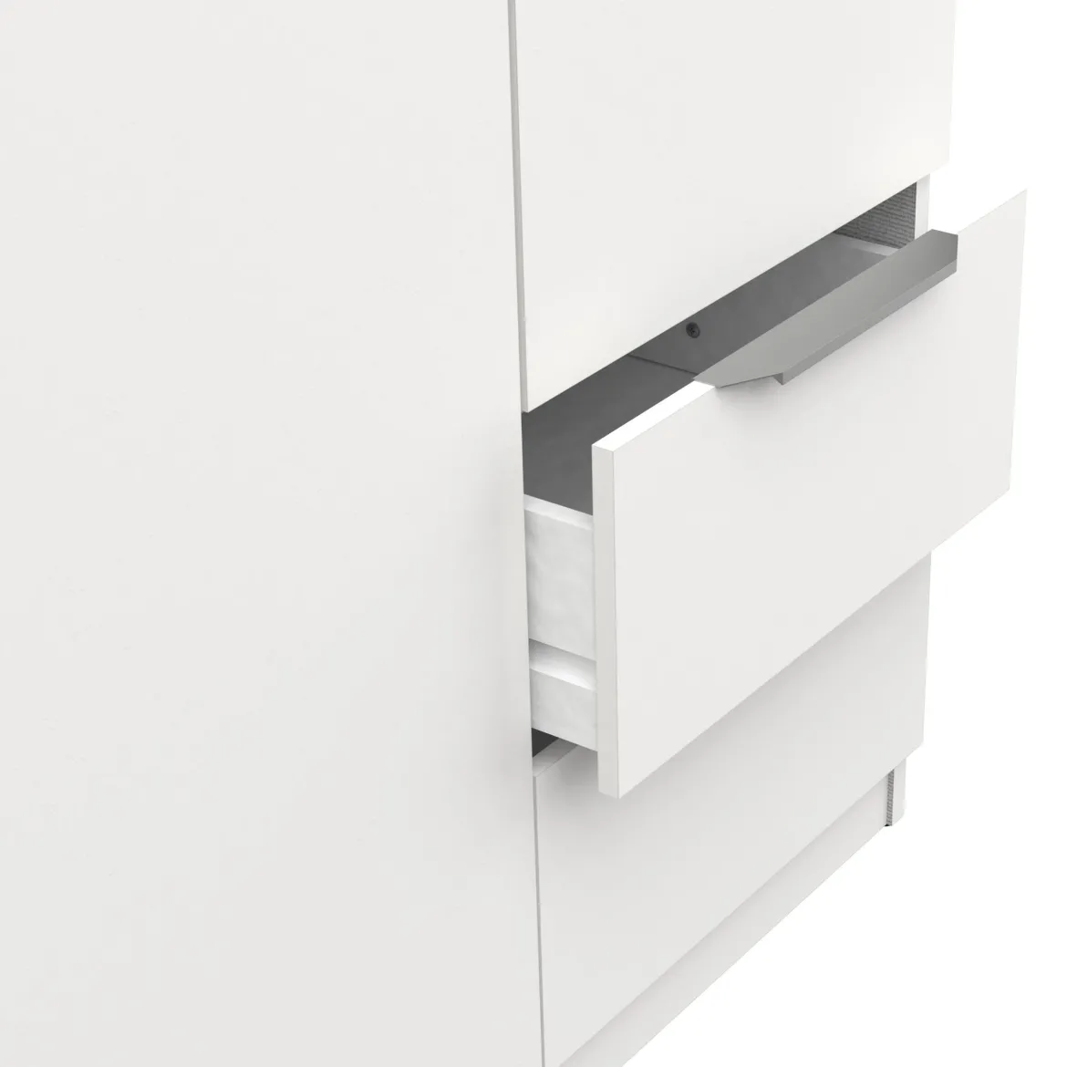 GHOST ARMOIRE 6 PORTES 2 TIROIRS BLANC MAT