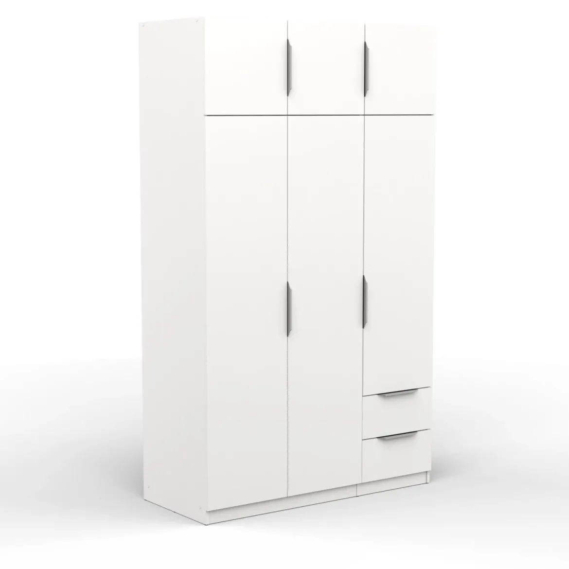 GHOST ARMOIRE 6 PORTES 2 TIROIRS BLANC MAT