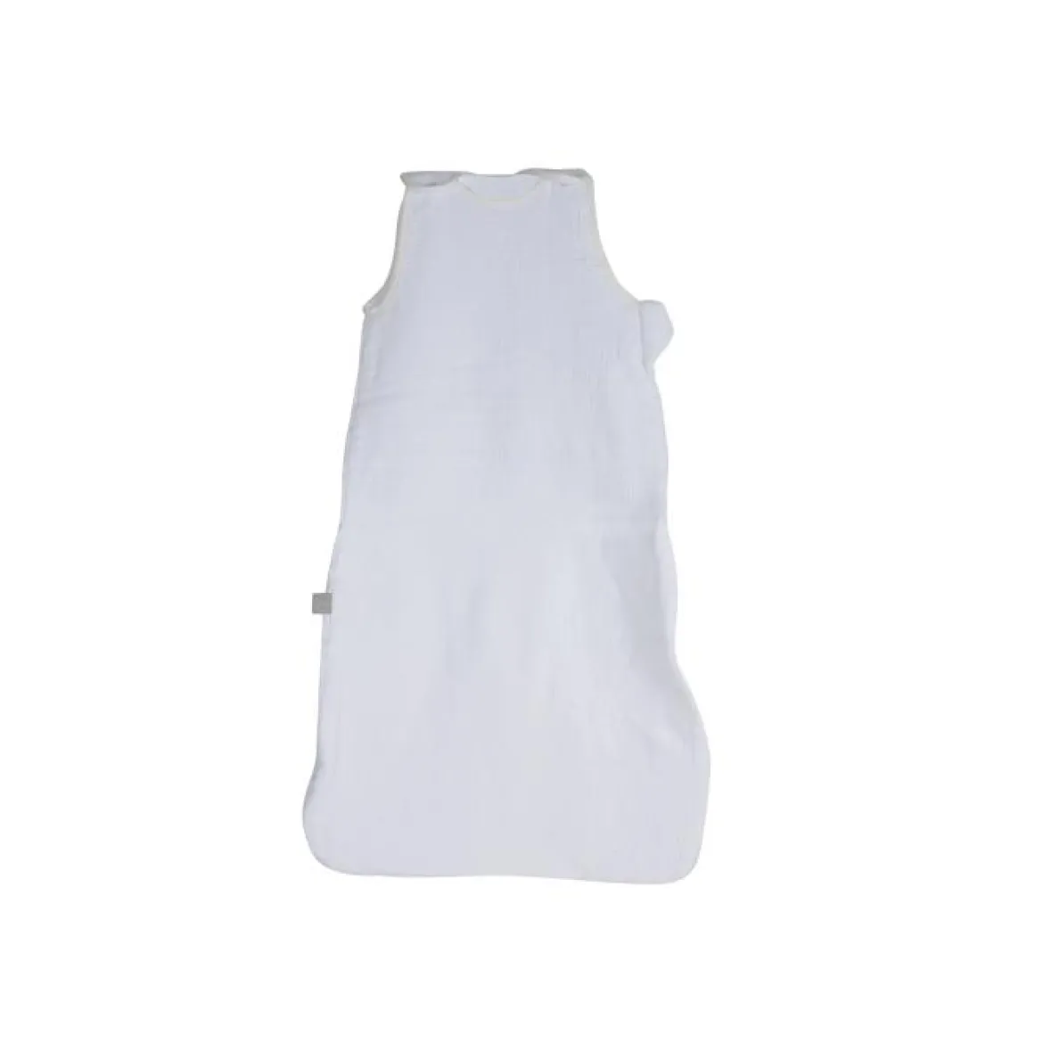GIGOTEUSE GAZE COTON SANS MANCHES ZIP 40X70CM BLANC