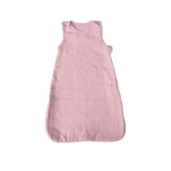 GIGOTEUSE SANS MANCHES ZIP GAZE DE COTON 40X70CM ROSE