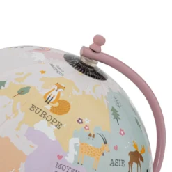 GLOBE BASE METAL ENFANT ROSE D.20CM