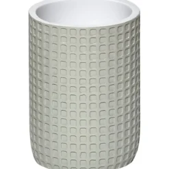 GOBELET POLYRESINE MOTIF CARRE VERT SAUGE