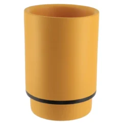 GOBELET POLYRESINE ROND OCRE NOIR
