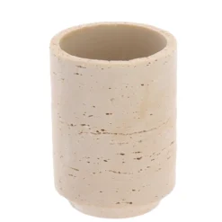GOBELET POLYRESINE FACON TRAVERTIN 300ML TRAVERTIN