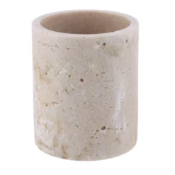 GOBELET POLYRESINE FACON TRAVERTIN NATUREL