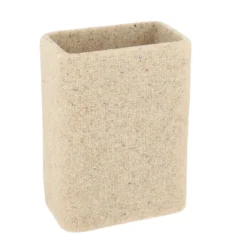 GOBELET POLYRESINE RECTANGULAIRE EFFET SABLE NATUREL