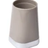 GOBELET ROND BASE CARREE CHROMEE TAUPE