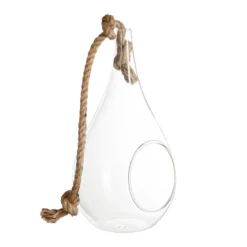 GOUTTE VERRE AVEC CORDE H.25CM