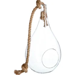 GOUTTE VERRE AVEC CORDE H.39CM