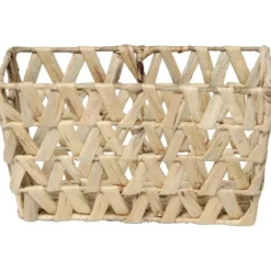 GRAND PANIER EVASE AVEC POIGNEES JACINTHE TRESSEE NATURAL