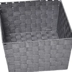 GRANDE PANIERE DRESSING EVASEE EN POLYESTER GRIS