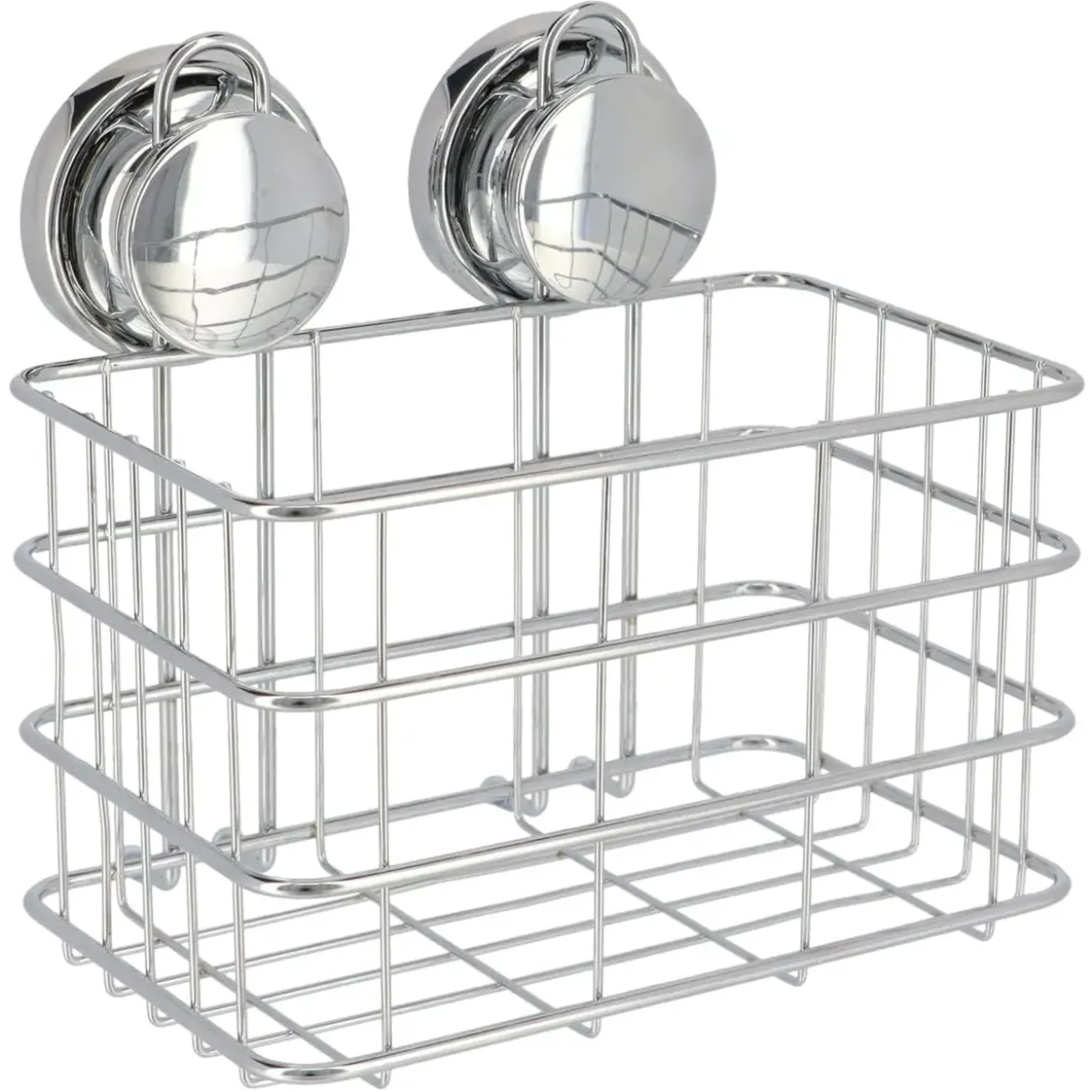 GRAND PANIER METAL SUR VENTOUSES CHROME