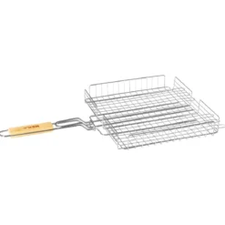 GRILLE BARBECUE PANIER 34X31CM CHROME