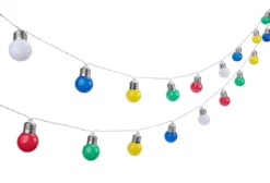 GUIRLANDE 20 BOULES SOLAIRES BLANC CHD MULTICO 5.8M D4.5CM