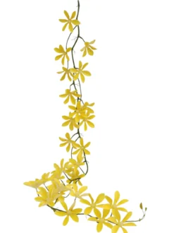 GUIRLANDE DE FLEURS DE VANILLE 30 FLEURS H160CM JAUNE