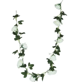 GUIRLANDE DE ROSES H150CM BLANC