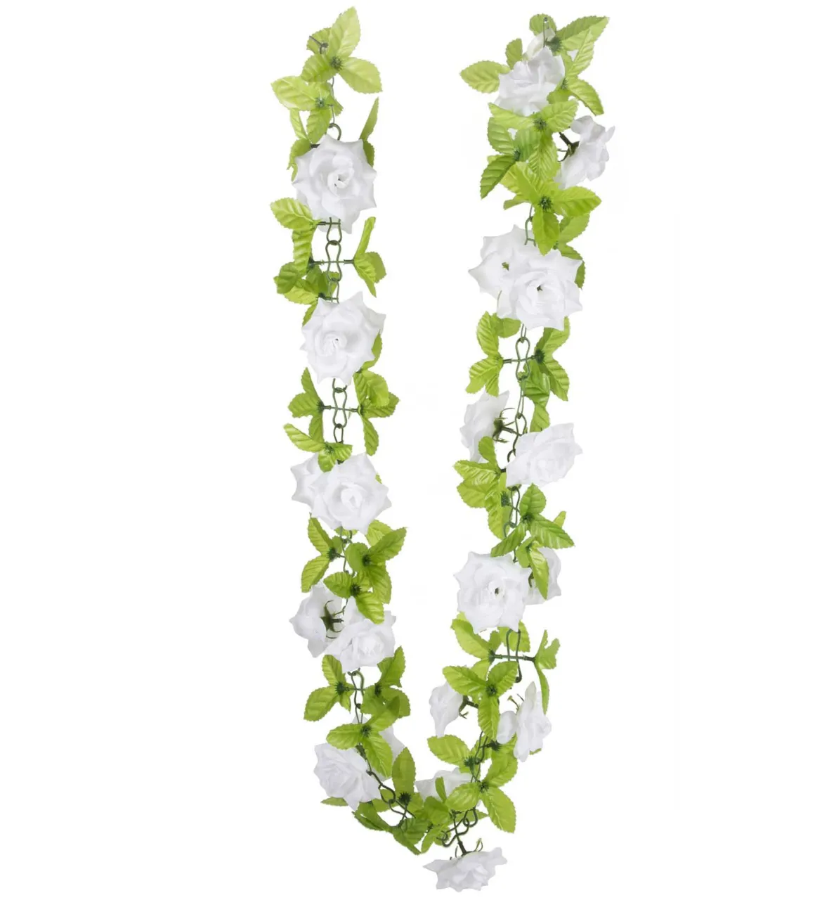 GUIRLANDE DE ROSES L.150CM BLANC