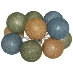 GUIRLANDE LED PILE 10 BOULES ARMY D.6CM
