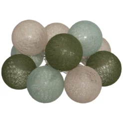 GUIRLANDE LED PILE 10 BOULES ARMY D.6CM