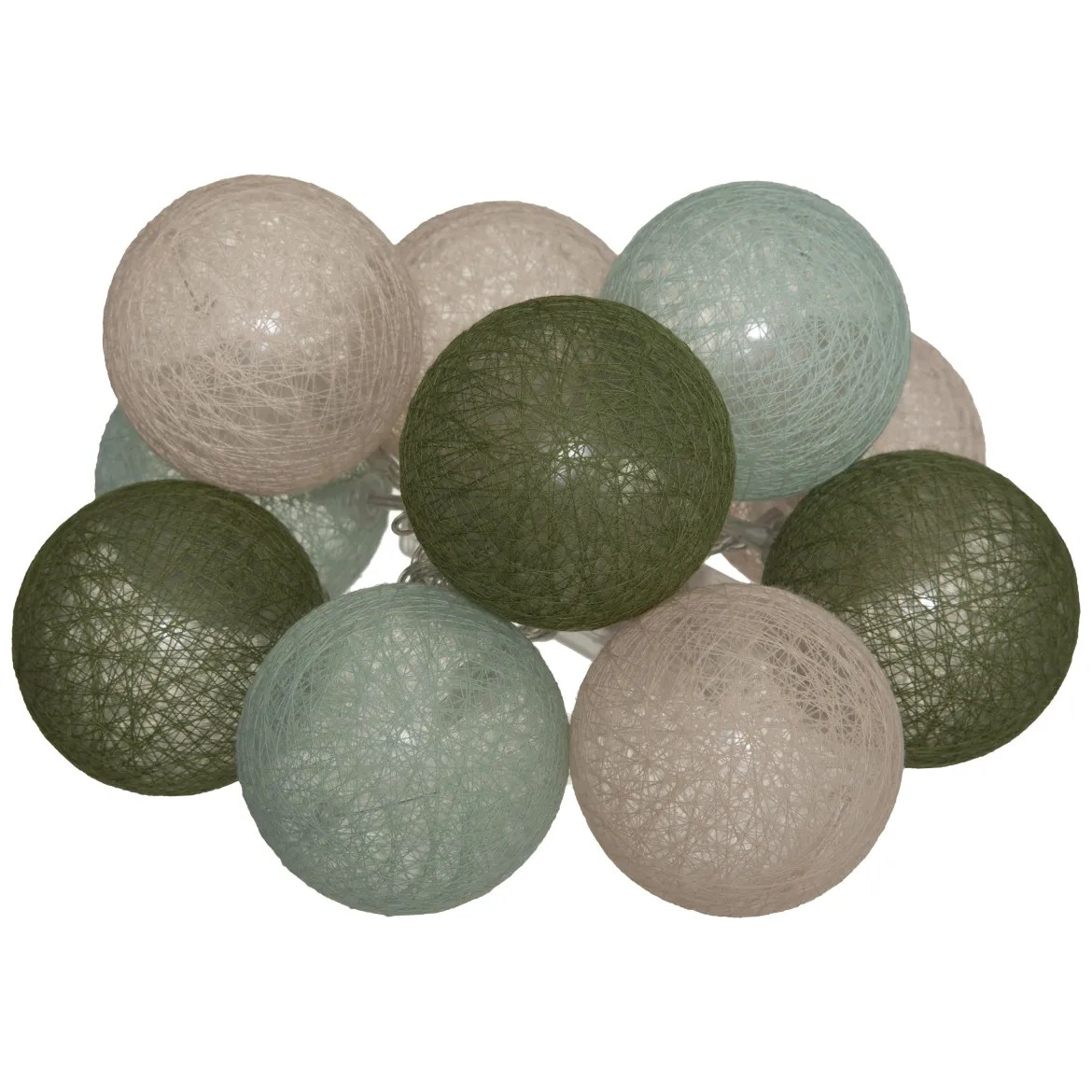 GUIRLANDE LED PILE 10 BOULES ARMY D.6CM
