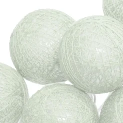 GUIRLANDE LED PILE 16 BOULES CELADON D.3.5CM