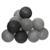 GUIRLANDE LED PILE 10 BOULES SMOKY D.6CM
