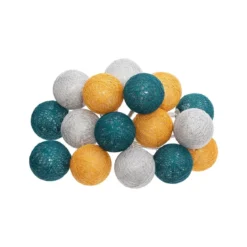 GUIRLANDE LED PILE 16 BOULES TROPI D.3.5CM