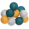 GUIRLANDE LED PILE 10 BOULES TROPI D.6CM