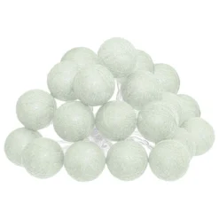 GUIRLANDE LED SECTEUR 20 BOULES CELADON D.6CM