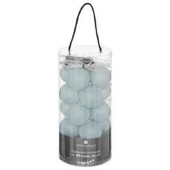 GUIRLANDE LED SECTEUR 20 BOULES CELADON D.6CM