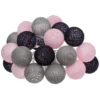 GUIRLANDE LED SECTEUR 20 BOULES SMOKY D.6CM