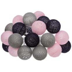 GUIRLANDE LED SECTEUR 20 BOULES SMOKY D.6CM