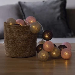 GUIRLANDE LED SECTEUR 20 BOULES SMOKY D.6CM