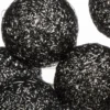 GUIRLANDE LED SECTEUR 20 BOULES NOIR D.6CM