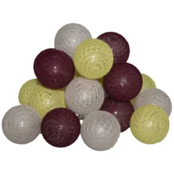 GUIRLANDE LED SECTEUR 20 BOULES SORBET D.6CM