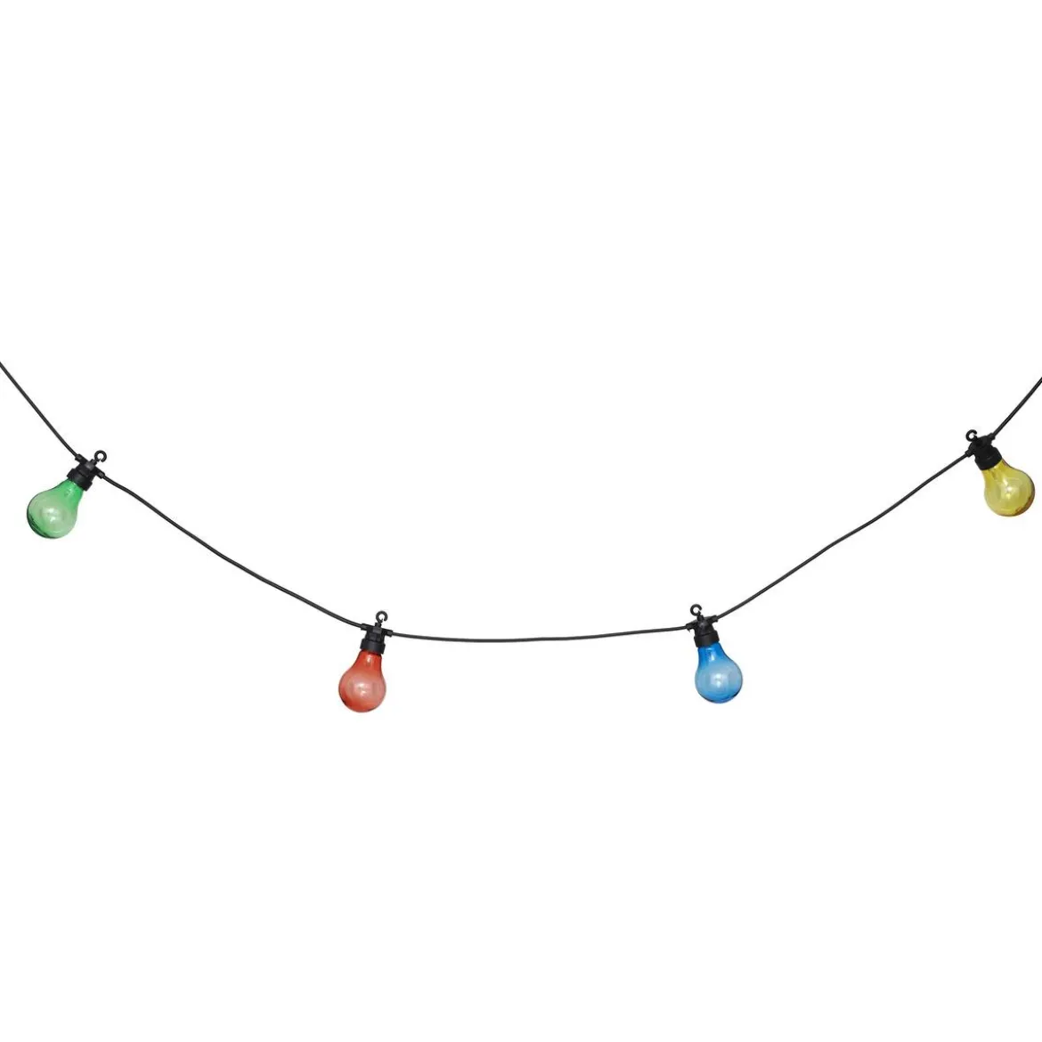 GUIRLANDE LED SOLAIRE 10 AMPOULES L.5M COULEUR