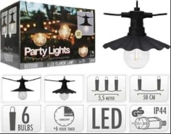 GUIRLANDE LUMINEUSE 6 SUSPENSIONS L.3M
