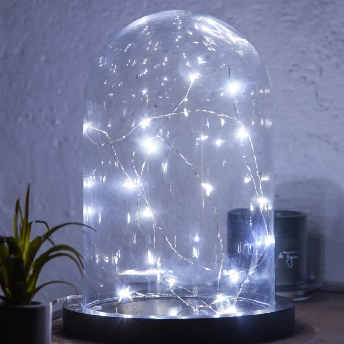 GUIRLANDE 20 MICRO LED ARGENT BLANC FROID L.190CM