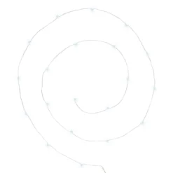 GUIRLANDE 100 MICRO LED L.10M LUMIERE BLANC CHAUD ARGENT