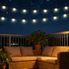 GUIRLANDE SOLAIRE 20 BOULES BLANC L.6.8M D5CM