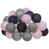 GUIRLANDE TARA SECTEUR 20 BOULES PINKY D.6CM