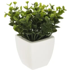 HERBE POT CERAMIQUE OKO BLANC H.15CM