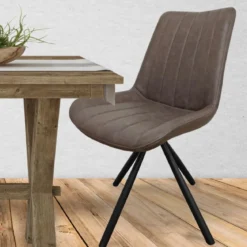 HERMIONE CHAISE PIVOTANTE MARRON