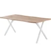 HERMIONE TABLE 180X76X90CM PIEDS BLANC