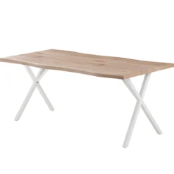 HERMIONE TABLE 180X76X90CM PIEDS BLANC