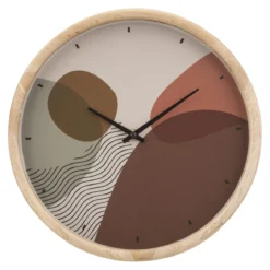 HORLOGE BOIS NILA D.30CM