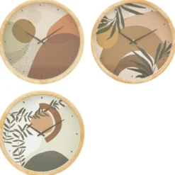 HORLOGE BOIS NILA D.30CM