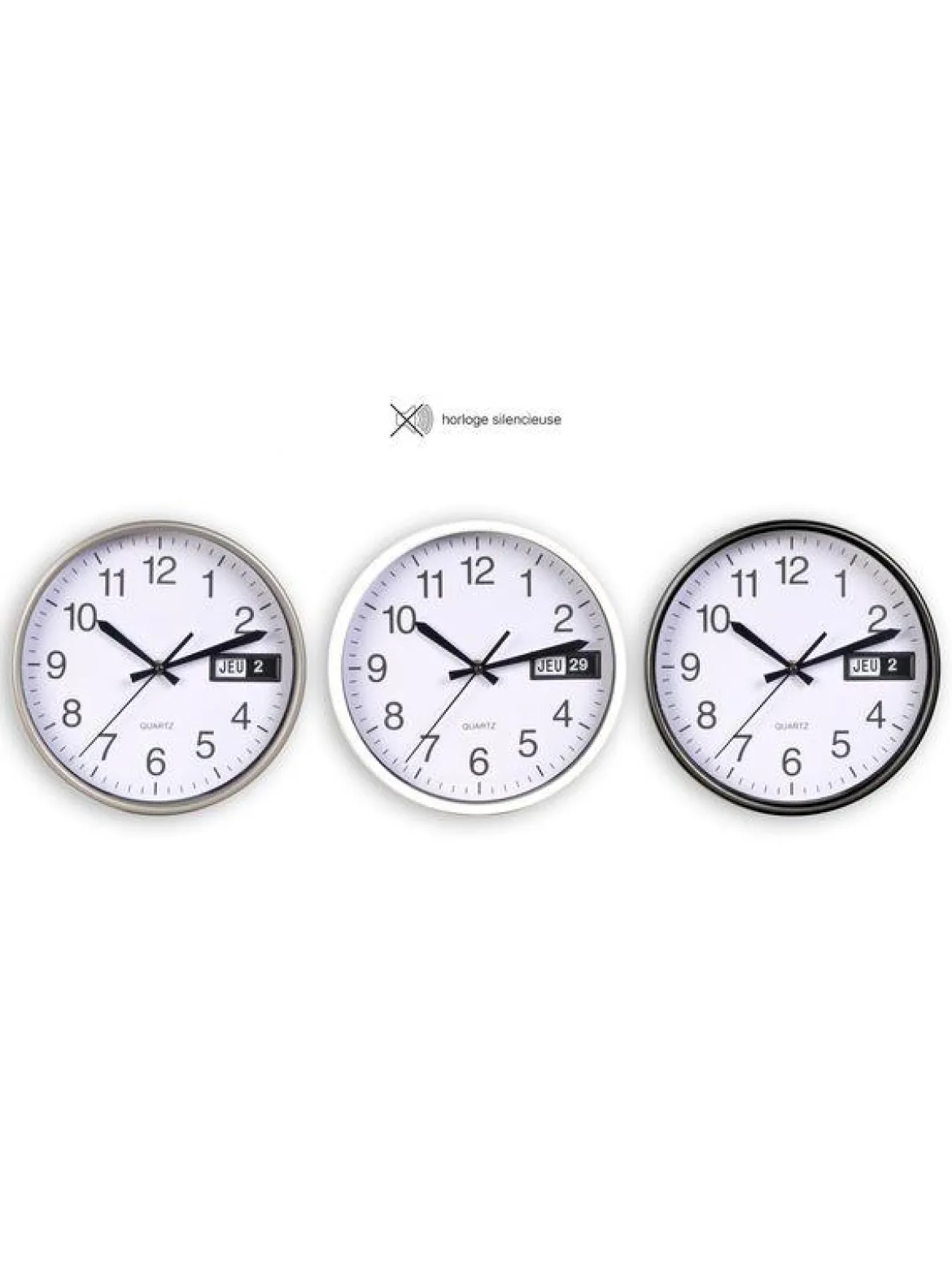 HORLOGE DATE FRANCAISE D.25CM